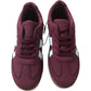 Kids Burgundy Faux Suede Trainers UK3
