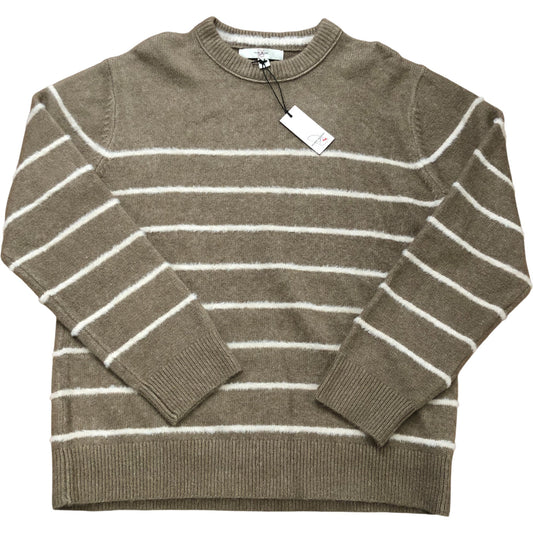 River Island M Beige Wool Blend Stripe Knit Sweater New With Tags