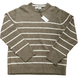 River Island M Beige Wool Blend Stripe Knit Sweater New With Tags