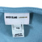 River Island Women's V Neck Blouse Size 10 Aqua Short Sleeve Polyester Top