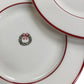 Set Of 5 Christmas Side Plates Red Trim Dinnerware