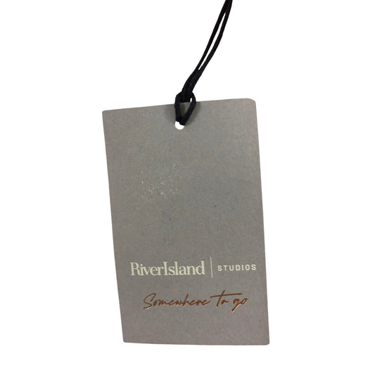 River Island Floral Skirt UK18 Women's Pink Light Smock Style High Waist