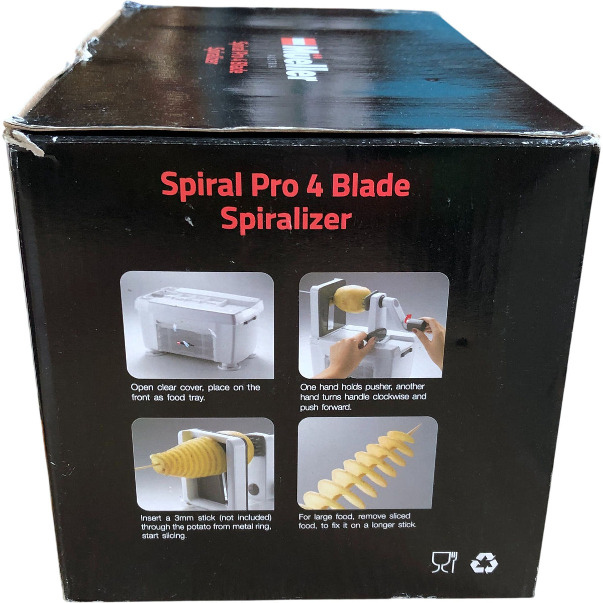 Mueller Spiral Pro 4 Blade Spiralizer Easy Assembly Safe Storage