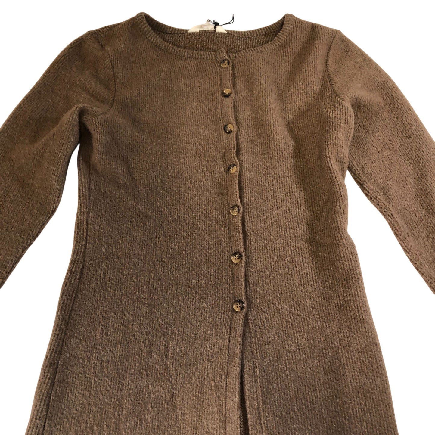 River Island Cardigan Dress UK XS Women's Brown Long Sleeve Button Front