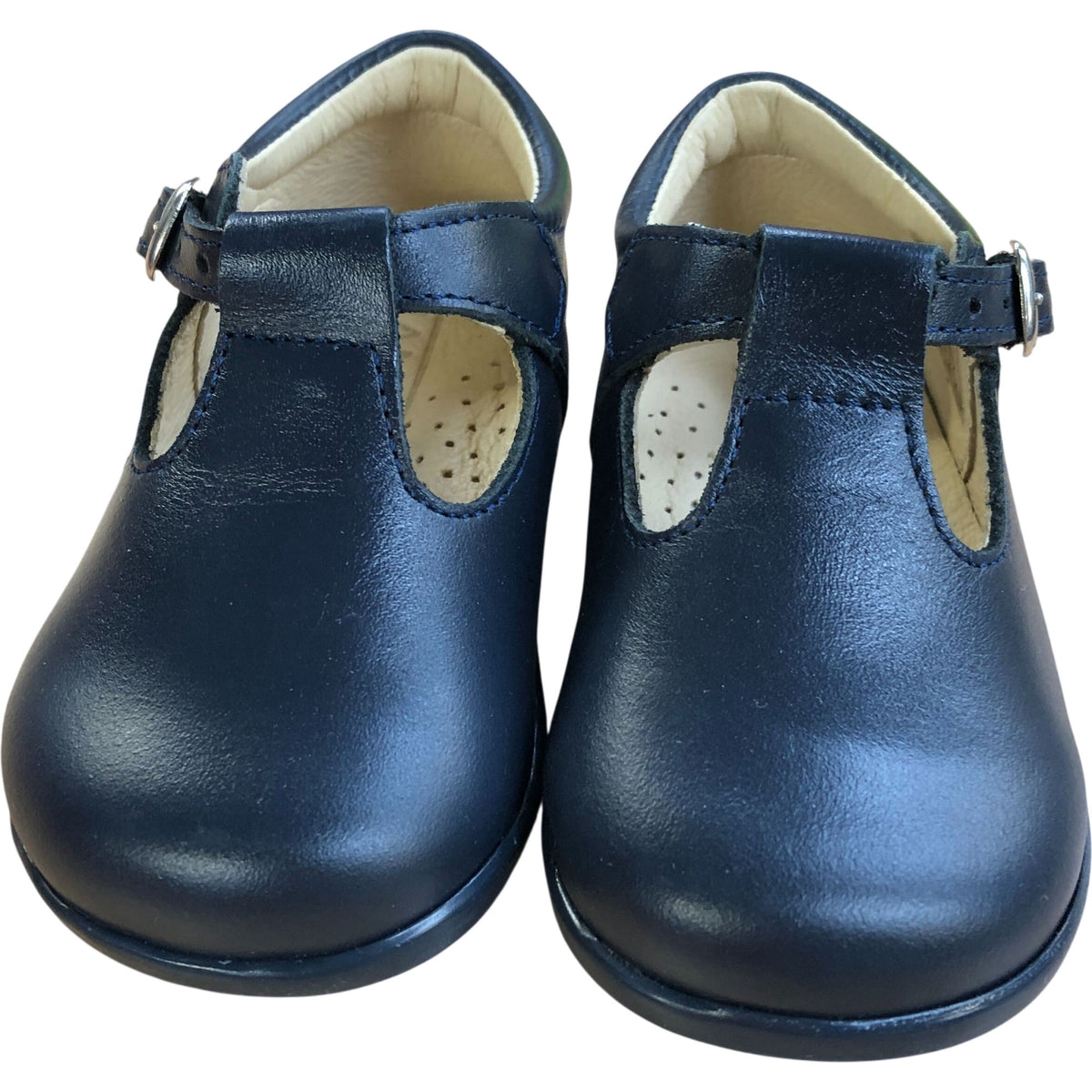 Hampton Classics Jamie First Walker Shoes Baby Navy Leather Size 3.5 Infant