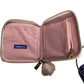 Claire's Pink Marble Print Wallet with Pom Pom Zip Women's Compact Style
