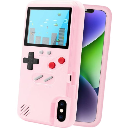 LucBuy Pink Game Phone Case For iPhone XS Max Retro Classic Gaming Design