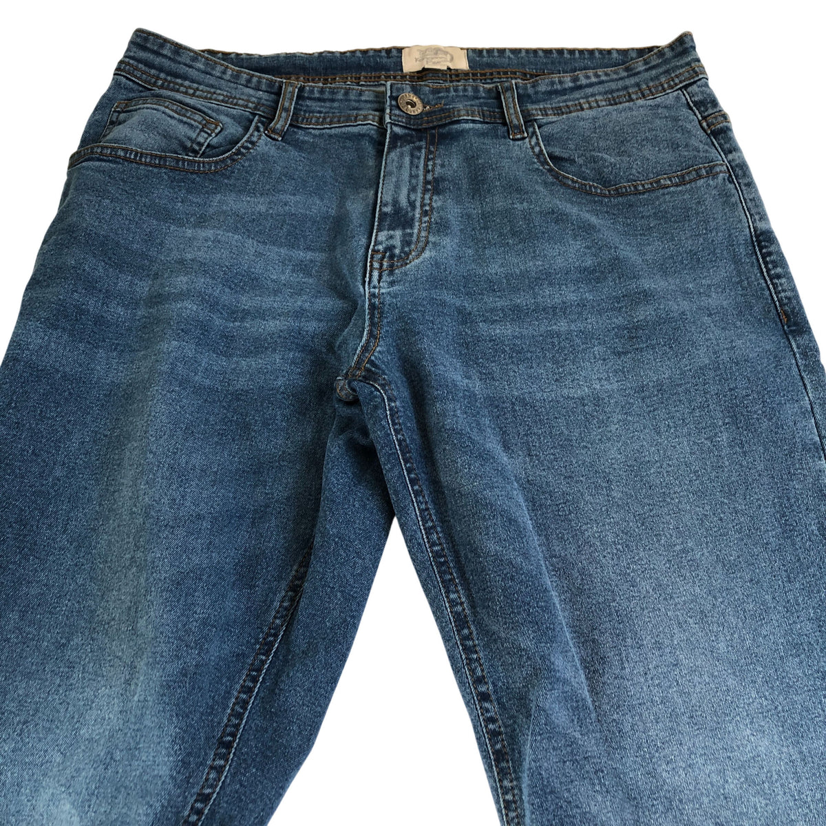 Kangaroo Poo W32 L32 Jeans Men's Casual Denim Blue Straight Leg Trousers