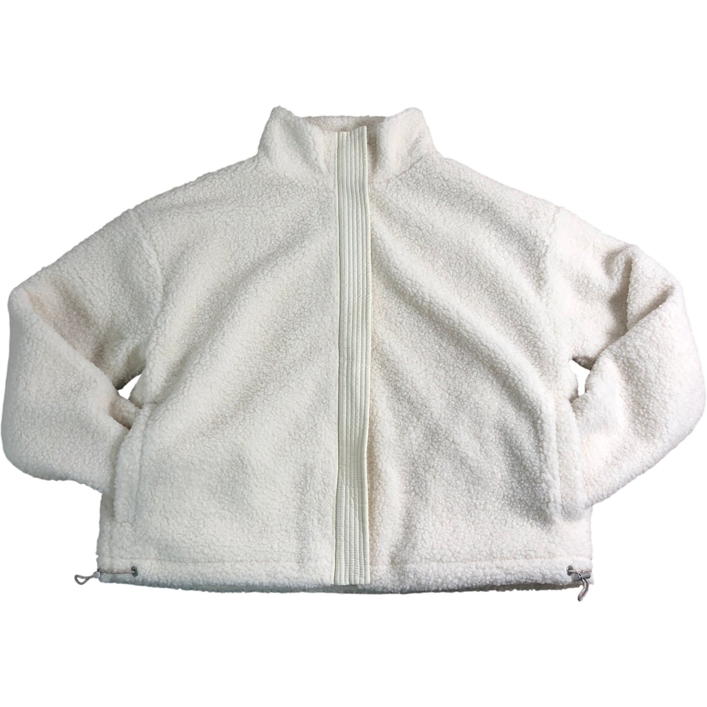 Branded Borg Jacket M Women's Cream Full Zip Soft Fleece
