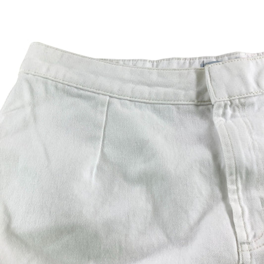 River Island Women's White Denim Shorts UK18 Summer Casual Style