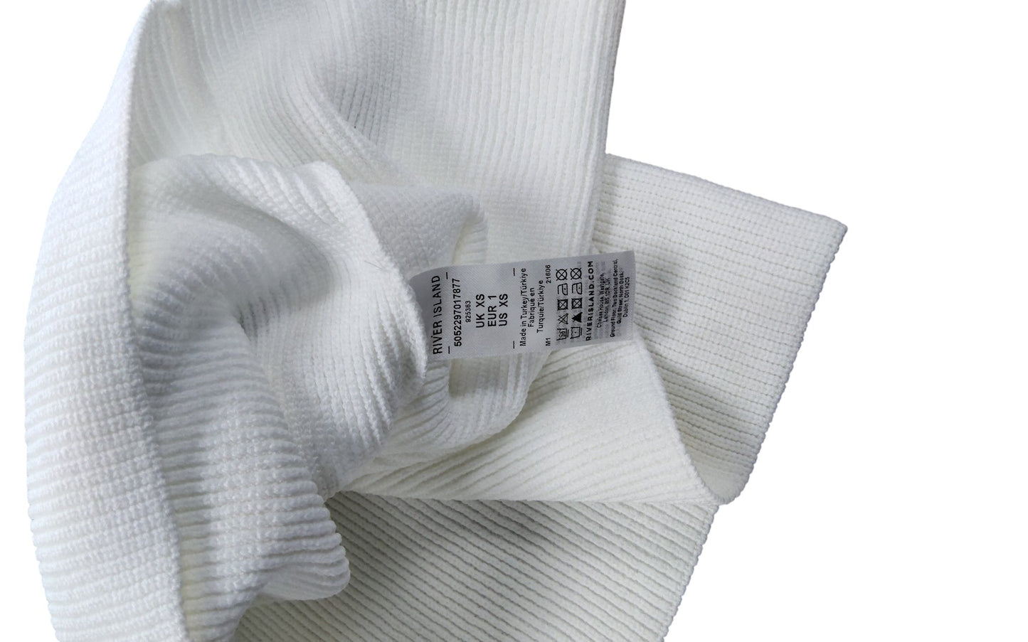 Rivers Island Striped Dress UK8 Women's Short Sleeve White Black Ribbed