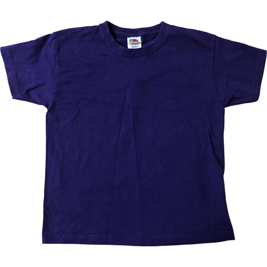 Fruit Of The Loom Purple T-Shirt 5-6 Years Kids Short Sleeve