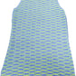 River Island Kids Tank Top UK9-10 Years Blue Green Striped Sleeveless Dress