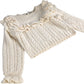 River Island Knitted Sweater Women's Cream Cable Knit Ruffle Detail Jumper