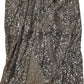 Sequin Evening Dress UK Size 18 Women's V Neck Beige Sequined Gown