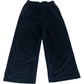 Kids Wide Leg Black Velvet Trousers 9 Years