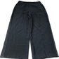 River Island Trousers UK16 Women's Wide Leg Black Polyester Viscose Blend