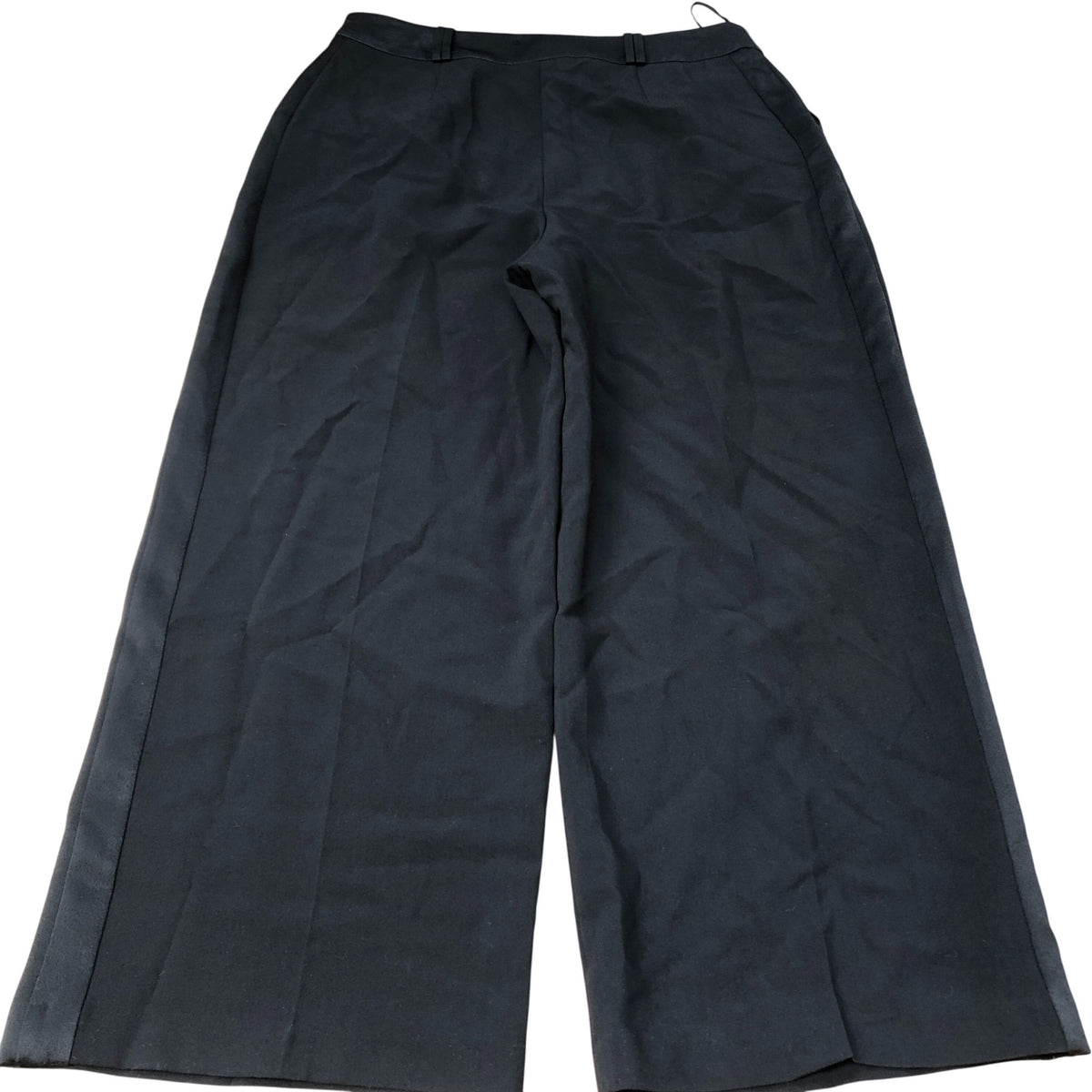 River Island Trousers UK16 Women's Wide Leg Black Polyester Viscose Blend