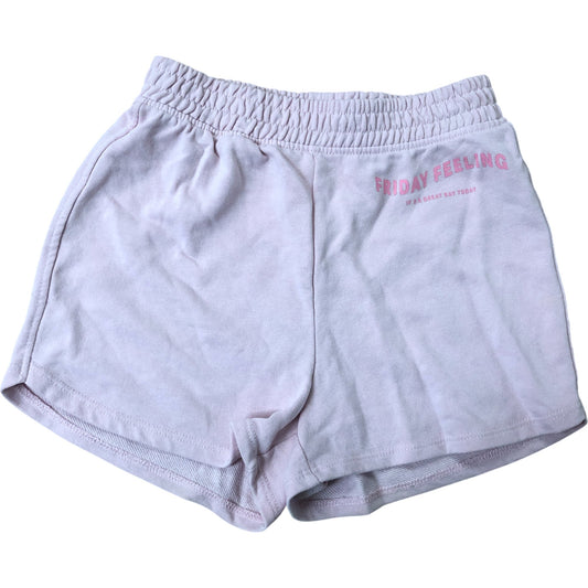 H&M Girls Pink Friday Feeling Shorts 8-9Y Cotton Blend Casual Wear