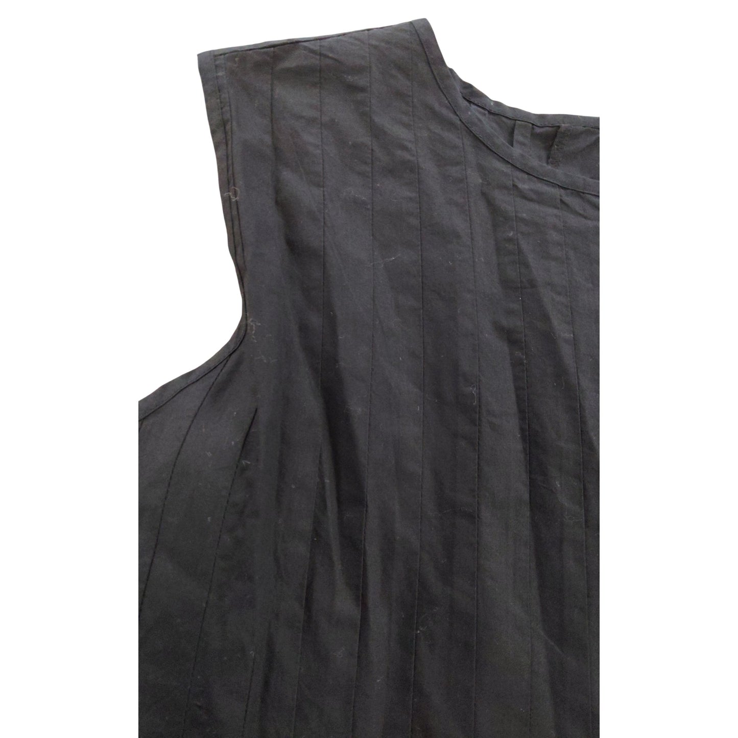 H&M Women's UK14 Black Peplum Top Sleeveless Cotton Blend Casual Fashion