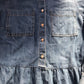 Baukjen Denim Midi Dress UK8 Women's Long Sleeve Button Down