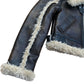 River Island Shearling Brown Aviator Jacket Women's Faux Fur Trim
