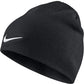 Nike Team Performance Beanie Hat One Size Unisex Black Embroidered Logo Warm