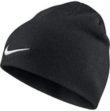 Nike Team Performance Beanie Hat One Size Unisex Black Embroidered Logo Warm