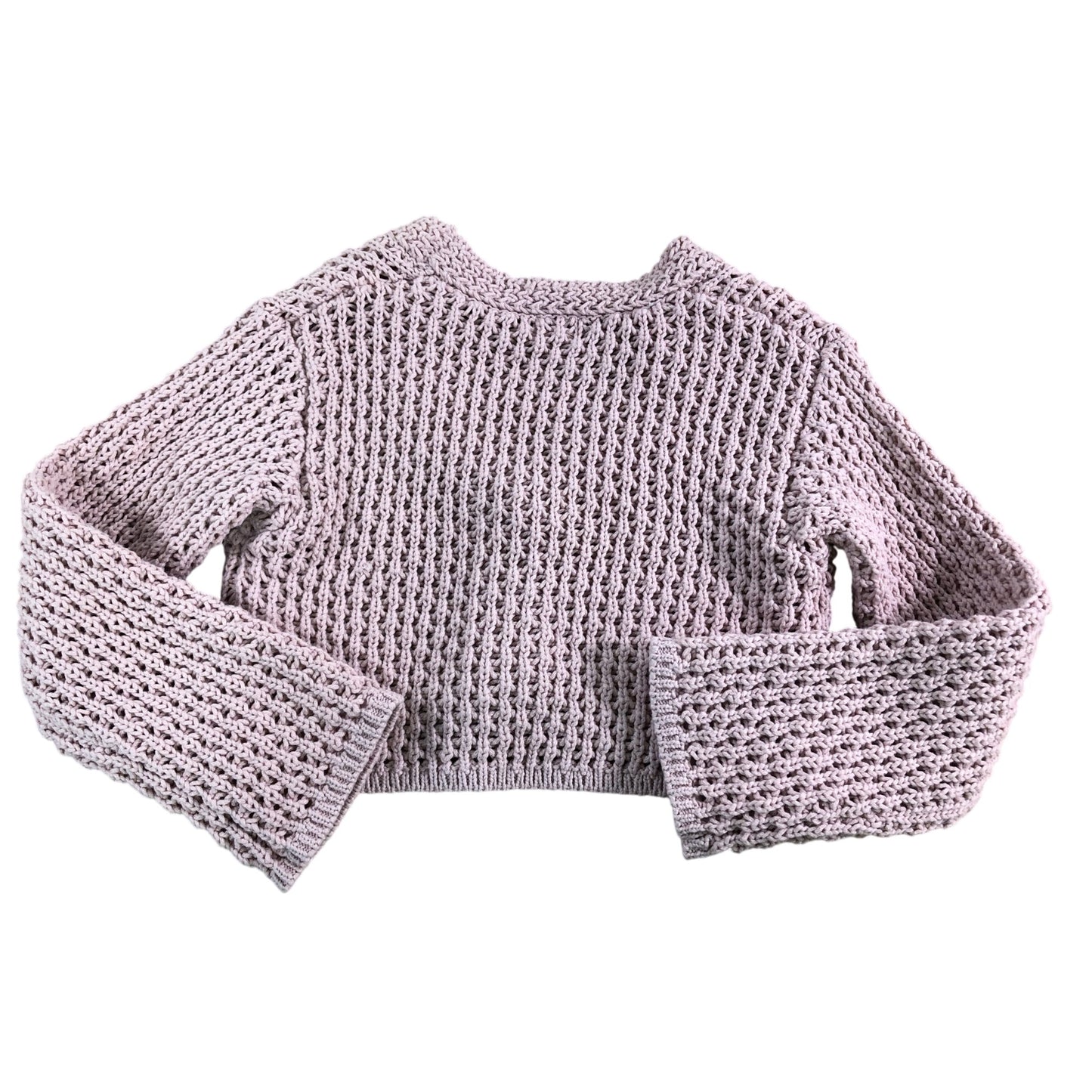 River Island Girls Knitted Cardigan Size Age 7-8 Pink with Button Closure