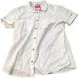 Mountain Warehouse Short Sleeve Shirt UK 14 Women's Casual 100 Cotton White Top