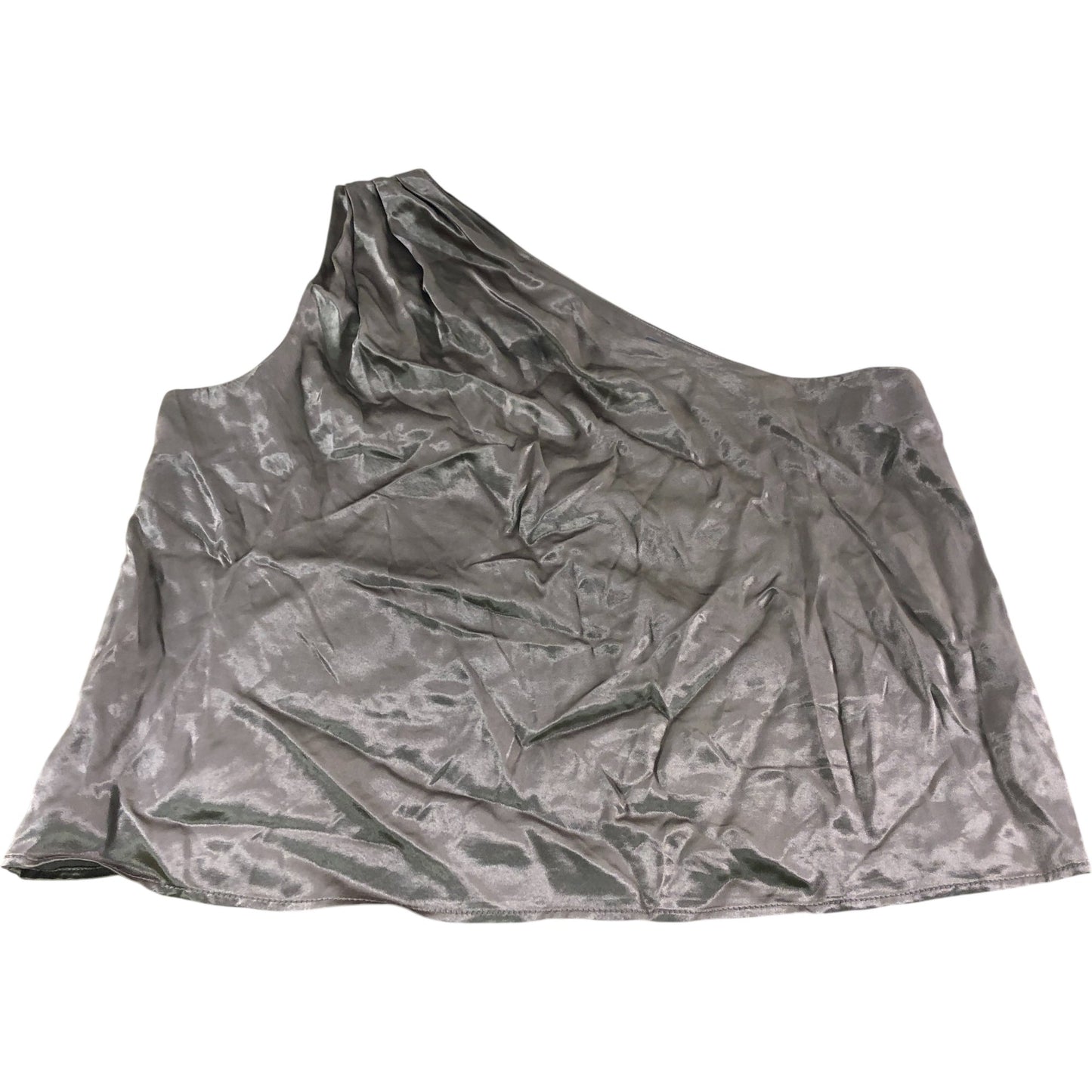 Branded Brown Metallic One Shoulder Top - Size 18