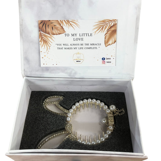 Diuso Bunny Hair Comb Accessory Gift Boxed Elegant Pearl Design Wedding
