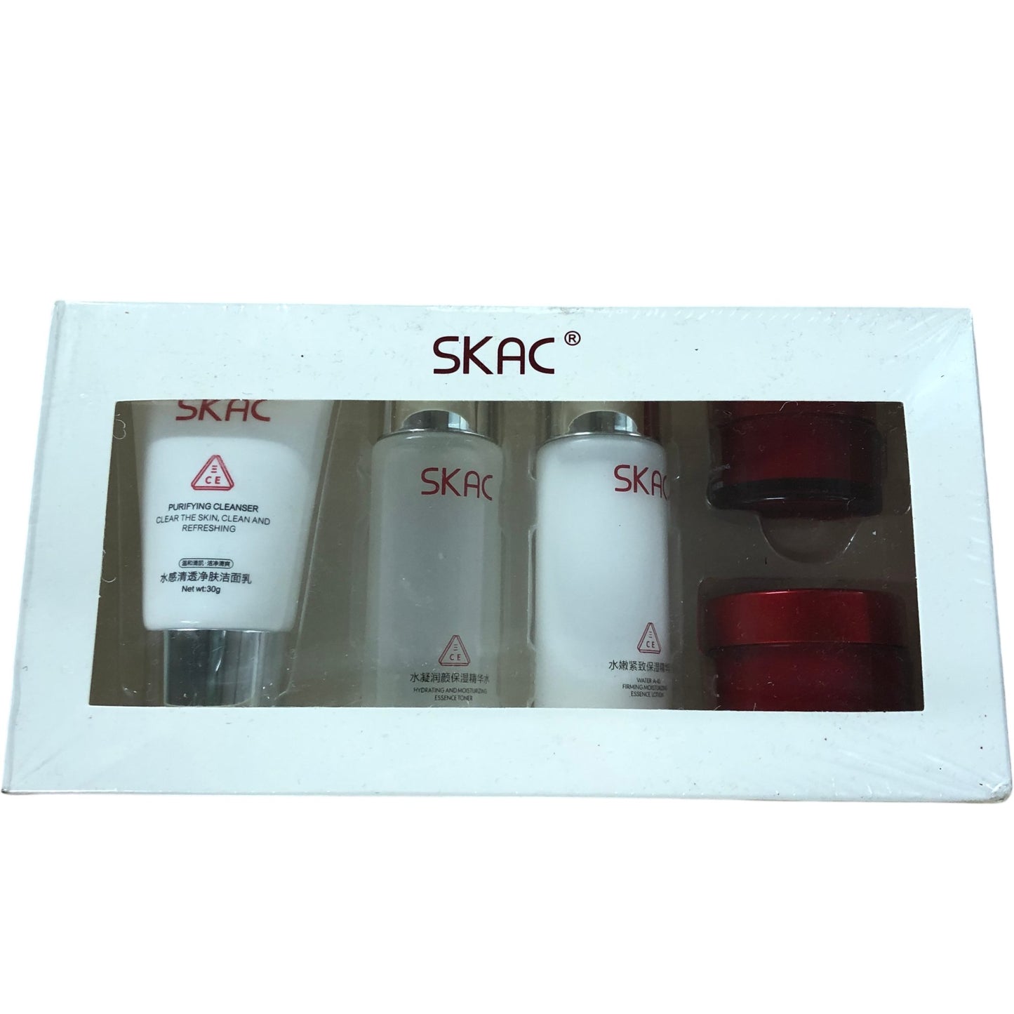 SKAC Moisturising Refreshing Cleansing Skin Care Gift Set Five Piece Bundle