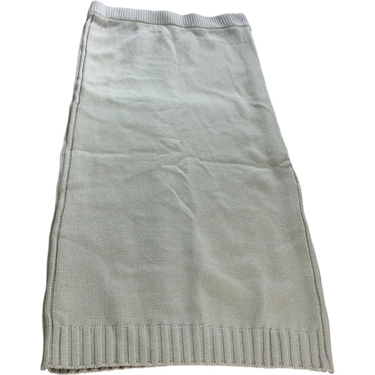 River Island Knitted Beige Skirt Women's Long Casual Cotton Blend Size 18