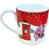 Fine Bone China Percy Pig Christmas Mug