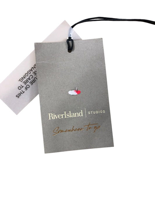 River Island XS Women's Blue Peplum Top Stylish and Elegant Fashion Blouse