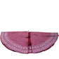 Red Christmas Tree Skirt with White Snowflake Pattern Decorative Decor 48"