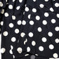 Baukjen Black Polka Dot Blouse UK10 Women's Ruffled Collar Button Up Top