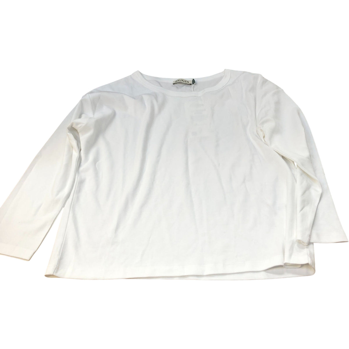 Baukjen Long Sleeve Top Size 18 Women's White Recycled Cotton Casual Wear