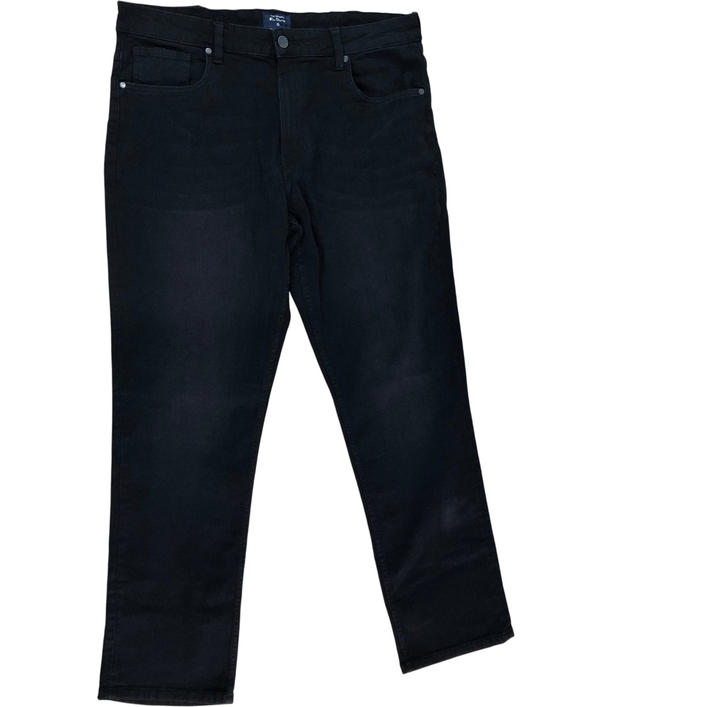 Ben Sherman Straight Fit Jeans 40R Men's Black Cotton Blend Trousers