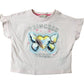 River Island Princess T-Shirt Girl's Size 3-4 Years Pink Ruffle Sleeve