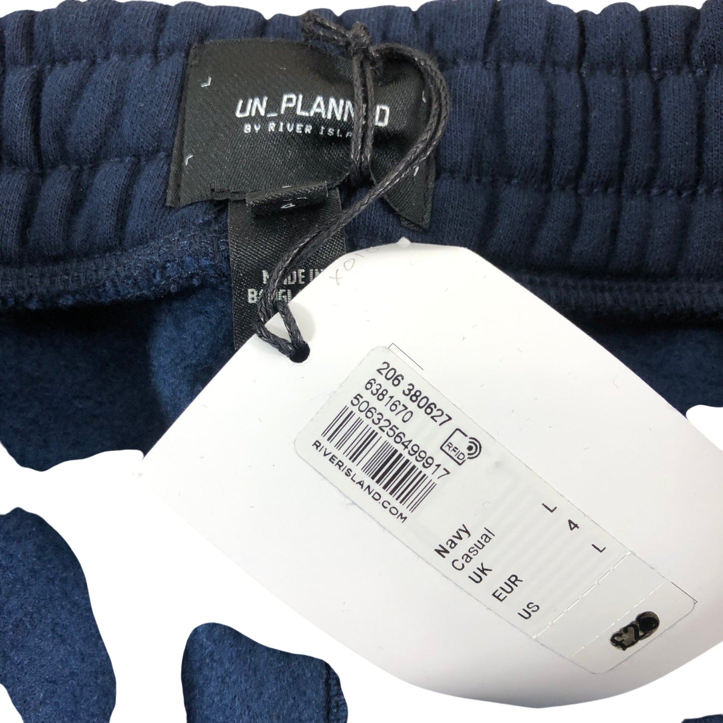 River Island Men's Activewear Shorts Size L Navy Casual