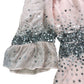 Love & Roses Beaded Dress UK16 Women's Elegant Pale Pink Sparkly Party Dress