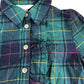 River Island Checked Button Up Shirt UK8 Women's Ruffled Green Blue Plaid