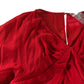 River Island UK12 Red Flowy Blouse Women's Polyester Oversized Top