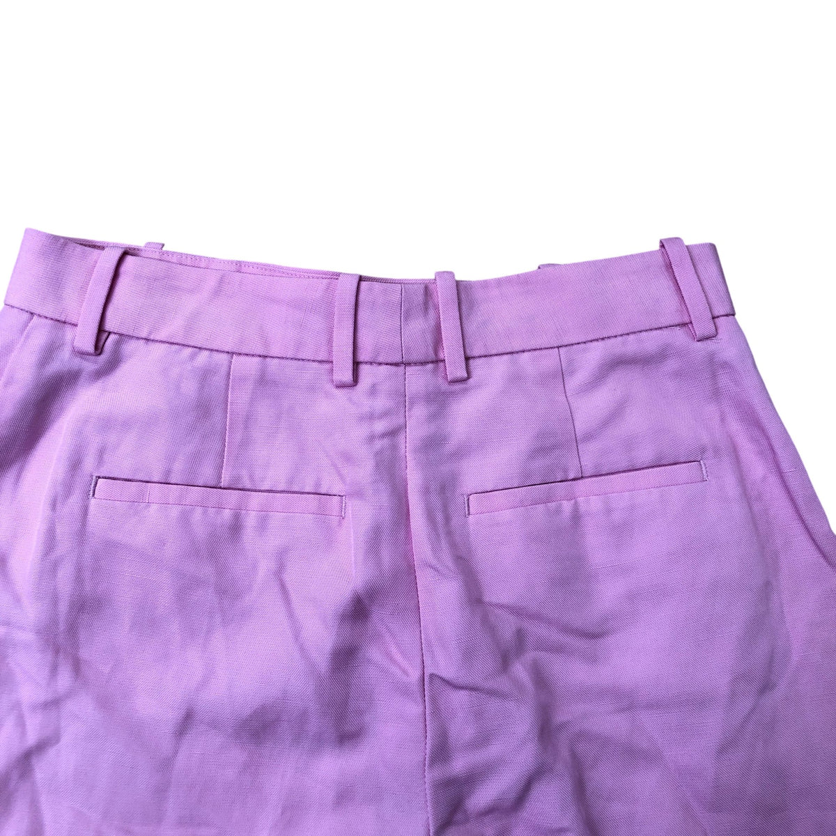 Pink Raine Wide-Leg Trousers With Linen Size 6 Long