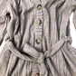 River Island Cardigan Women's Ribbed Button Fastening Belted Long Sleeve Top