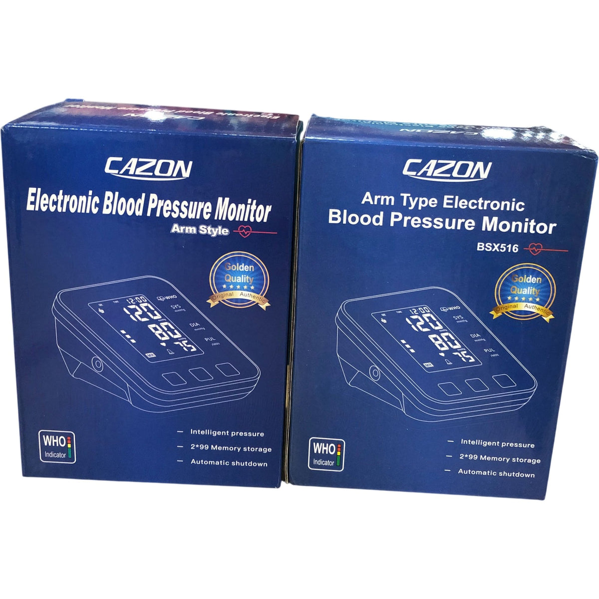 Cazon Arm Type Electronic Blood Pressure Monitor BSX516 2 Pack