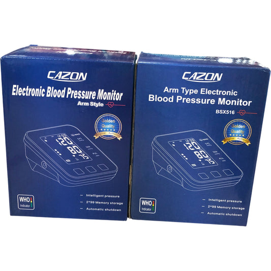 Cazon Arm Type Electronic Blood Pressure Monitor BSX516 2 Pack