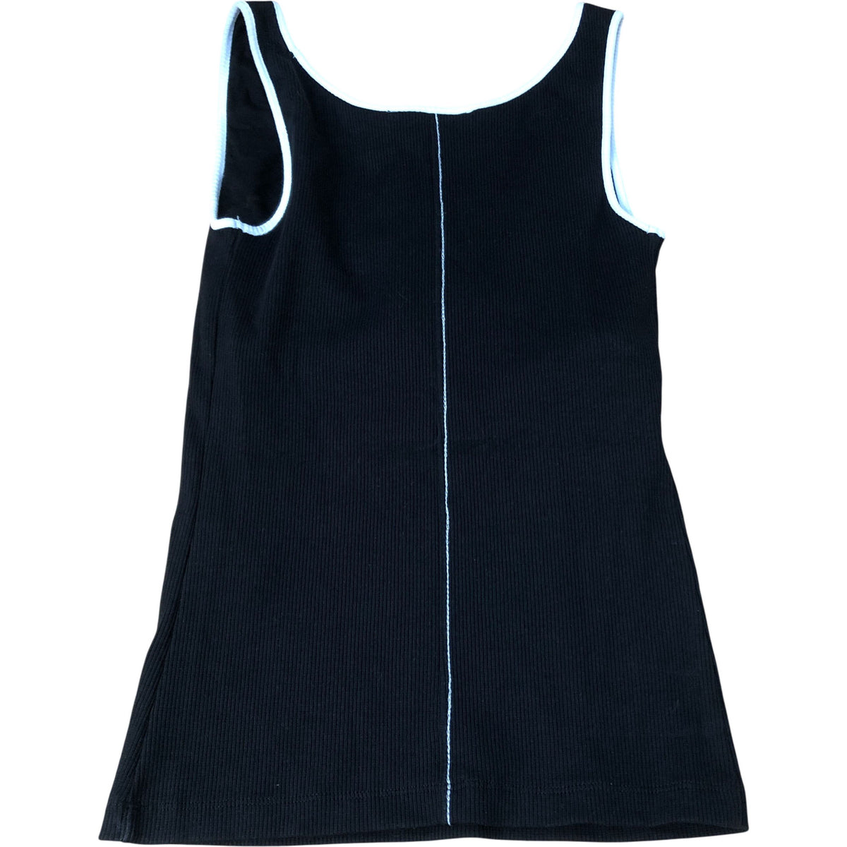 Baukjen Tank Top Women Organic Cotton Size UK6 Ribbed Black Sleeveless